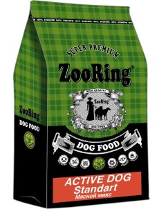 Сухой корм для собак ACTIVE DOG рис мясо 10кг Zooring
