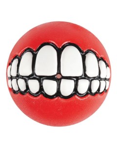 Игрушка для лакомств для собак Grinz L мяч с принтом зубы красный 7 8 см Rogz