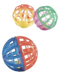 Мяч погремушка для кошек сетчатый пластик 4 см в ассортименте Beeztees