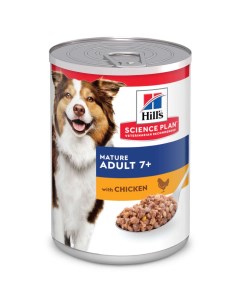 Влажный корм для пожилых собак Hills Science Plan с курицей в консервах 12 шт по 370 г Hill`s