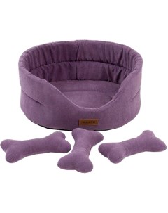 Лежанка для кошки собаки текстиль поролон 35x40x16см фиолетовый Katsu