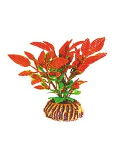 Искусственное растение для аквариума Людвигия Вариегата пластик керамика 8 см Laguna