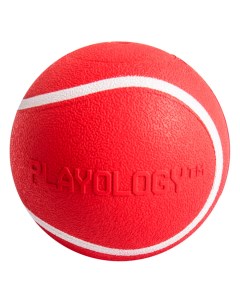 Игрушка для собак Chew Ball жевательный мяч с пищалкой говядина красный 6 см Playology