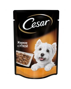 Влажный корм для собак жаркое с уткой 100г Cesar