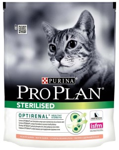 Сухой корм для кошек Sterilised Optirenal для стерилизованных лосось 0 4кг Pro plan