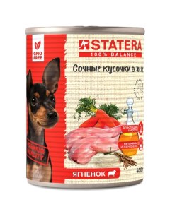 Консервы для собак сочные кусочки с ягненком в желе 400г Statera