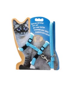 Шлейка и поводок для кошек Walk голубой универсальный набор Zoowell