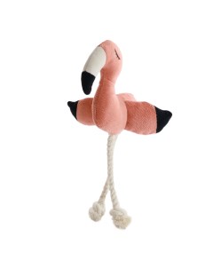 Игрушка для собак Mr Kranch Фламинго с канатом и пищалкой персиковый Mr.kranch