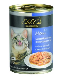 Консервы для кошек лосось форель 400г Edel cat