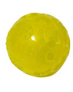 Игрушка для собак TPR Мячик с пищалкой желтый 7 5 см Homepet