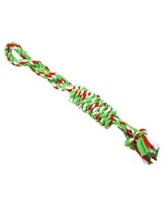 Игрушка для собак Грейфер Веревка плетеная с двумя узлами и ручкой 33 см N1