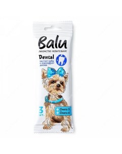 Лакомство для собак Dental для маленьких пород для чистки зубов 36 г Balù