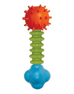 Жевательная игрушка для собак Гантель креативная с колокольчиком из резины 16 см Триол