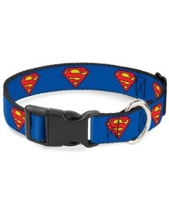 Ошейник для собак Супермен с пластиковой застежкой синий M 28 43 см Buckle-down