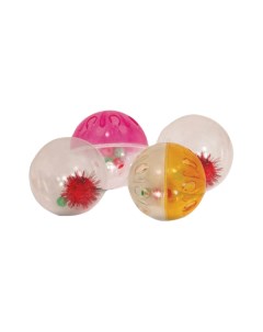 Игрушки для кошек шарики погремушки разноцветные 4 шт Триол