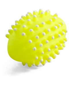 Жевательная игрушка для собак Мяч для регби с шипами из винила желтый 8 5 см Триол