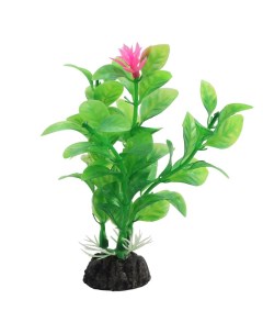 Искусственное растение для аквариума Незея цветущая 10 см пластик керамика Laguna