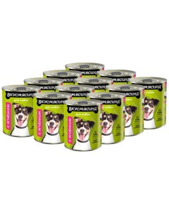 Консервы для собак с ягненком 12 шт по 340 г Вкусмясина