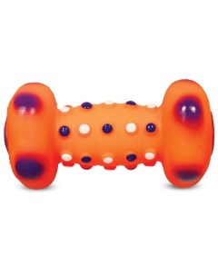 Интерактивная игрушка для собак Гантель оранжевый 16 см Триол