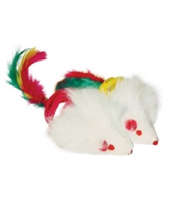 Погремушка для кошек Мышь шар с колокольчиком разноцветный 7 5 см 3 шт Триол