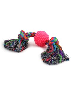 Грейфер для собак Веревка 2 узла и мяч разноцветный 31 см Триол