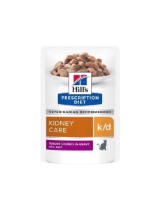 Влажный корм для кошек Prescription Diet k d Kidney Care говядина 85 гр Hill`s
