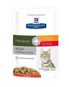 Влажный корм для кошек Prescription Diet Metabolic Urinary Stress курица 85 гр Hill`s