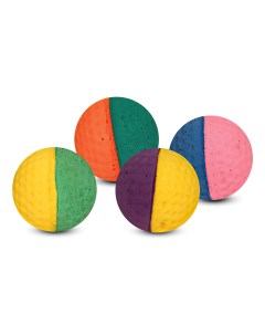 Мяч для кошек для гольфа 4 штуки двухцветный цвета в ассортименте Триол