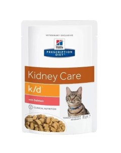Влажный корм для кошек Prescription Diet k d Kidney Care лосось 85 гр Hill`s