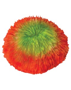 Коралл искусственный для аквариума Фунгия зелено красная 100x40x100 мм Laguna aqua