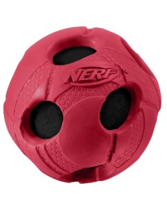 Апорт для собак Мяч с отверстиями цвет в ассортименте длина 9 см Nerf