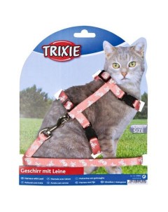 Шлейка с поводком для кошек Cat Harness обхват 27 45 см в ассортименте Trixie