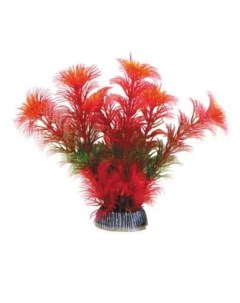 Искусственное растение для аквариума Амбулия красная 10 см пластик Триол
