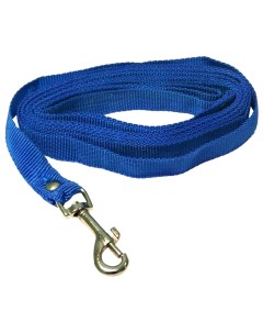 Поводок капроновый узкий синий для собак 15 мм х1 5 м Zooexpress