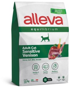 Сухой корм для кошек Equilibrium Sensitive оленина 1 5кг Alleva