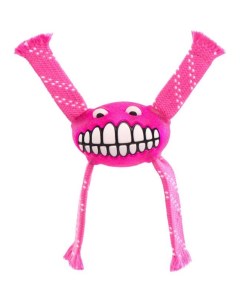Игрушка пищалка для собак Flossy Grinz S с принтом зубы розовая 16 5 см Rogz