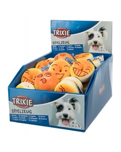 Апорт игрушка пищалка для собак Бублики желтый 6 см 44 шт Trixie