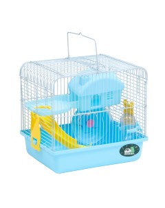 Клетка для грызунов укомплектованная 27 х 21 х 26 см голубая Пижон
