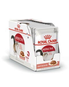 Влажный корм для кошек Instinctive с мясом в соусе 28шт по 85г Royal canin