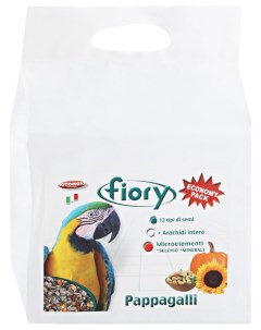 Сухой корм для крупных попугаев PAPPAGALLI 4 шт по 2 8 кг Fiory