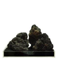 Камень для аквариума и террариума Black Lava XL натуральный 25 35 см Udeco
