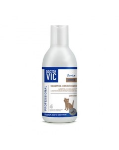 Шампунь кондиционер для котят кератин провитамин B5 200 мл Doctor vic