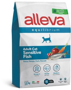 Сухой корм для кошек Equilibrium Sensitive рыба 1 5кг Alleva