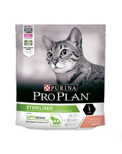 Сухой корм для кошек Sterilised c лососем 0 4 кг Pro plan