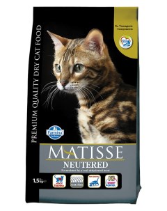 Сухой корм для кошек Matisse Neutered для стерилизованных курица 1 5кг Farmina
