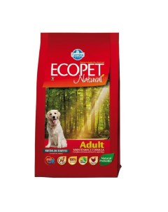 Сухой корм для собак Ecopet Natural Medium для средних пород курица 12кг Farmina