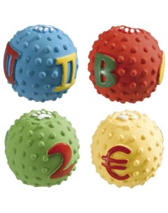 Жевательная игрушка для собак Цветок из мячиков с пищалкой длина 5 см Ferplast