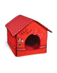 Домик для кошек и собак Disney Minnie красный 50x40x40см Триол