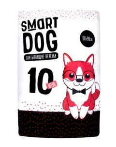 Пеленки для собак одноразовые 90 x 60 см 10 шт Smart dog