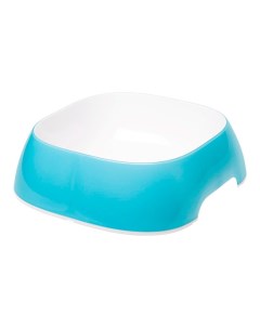 Одинарная миска для собак пластик голубой белый 1 2 л Ferplast